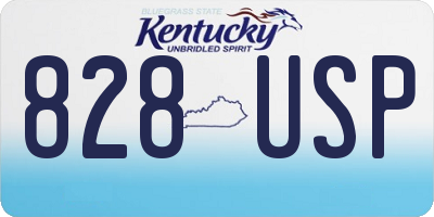 KY license plate 828USP