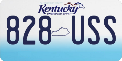 KY license plate 828USS