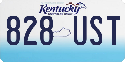 KY license plate 828UST
