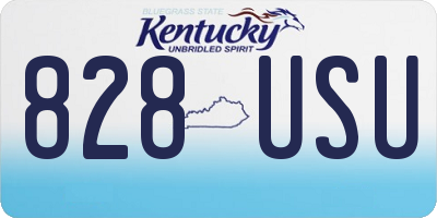 KY license plate 828USU