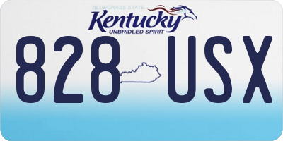 KY license plate 828USX