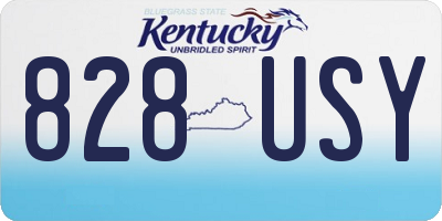 KY license plate 828USY