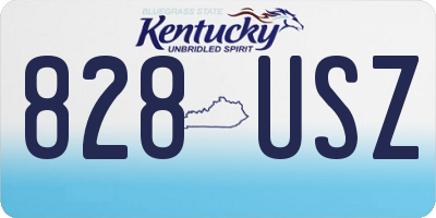 KY license plate 828USZ