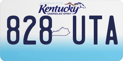 KY license plate 828UTA