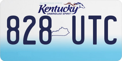 KY license plate 828UTC