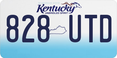 KY license plate 828UTD