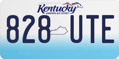 KY license plate 828UTE