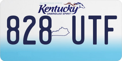 KY license plate 828UTF