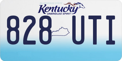 KY license plate 828UTI