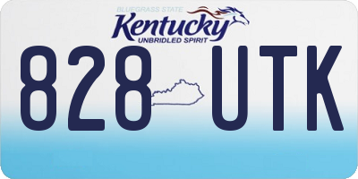 KY license plate 828UTK