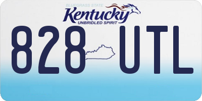 KY license plate 828UTL