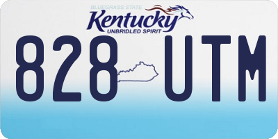 KY license plate 828UTM