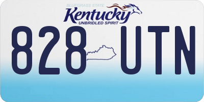 KY license plate 828UTN