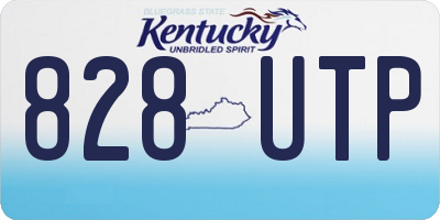 KY license plate 828UTP