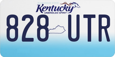 KY license plate 828UTR