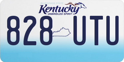 KY license plate 828UTU