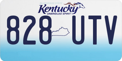 KY license plate 828UTV