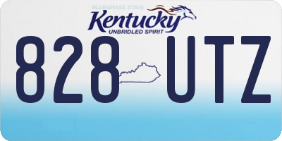 KY license plate 828UTZ