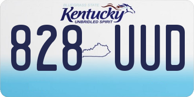 KY license plate 828UUD