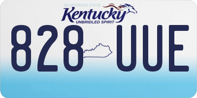 KY license plate 828UUE