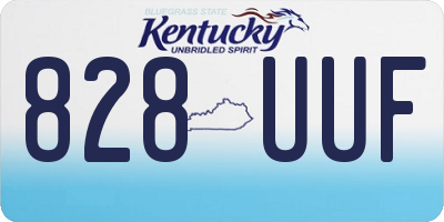 KY license plate 828UUF