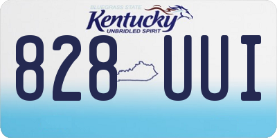 KY license plate 828UUI