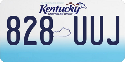 KY license plate 828UUJ