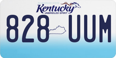 KY license plate 828UUM