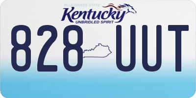 KY license plate 828UUT