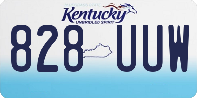 KY license plate 828UUW