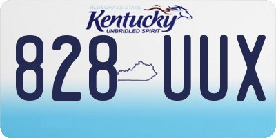 KY license plate 828UUX