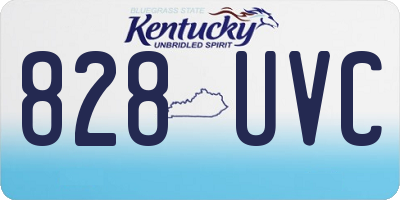 KY license plate 828UVC