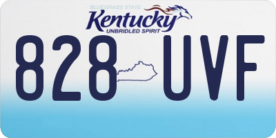 KY license plate 828UVF