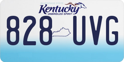 KY license plate 828UVG