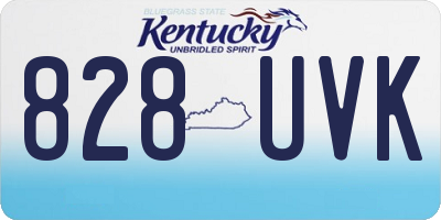 KY license plate 828UVK