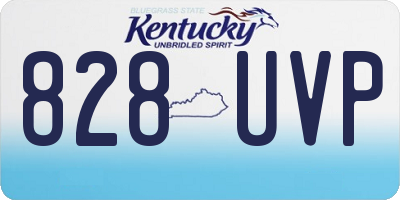 KY license plate 828UVP