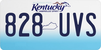 KY license plate 828UVS