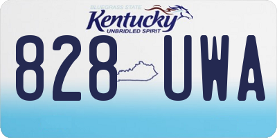 KY license plate 828UWA