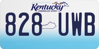 KY license plate 828UWB