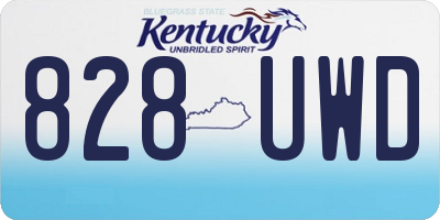 KY license plate 828UWD