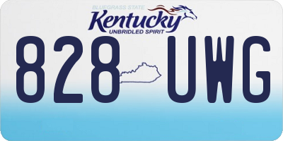 KY license plate 828UWG
