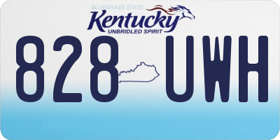 KY license plate 828UWH
