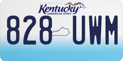 KY license plate 828UWM