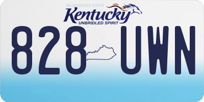 KY license plate 828UWN