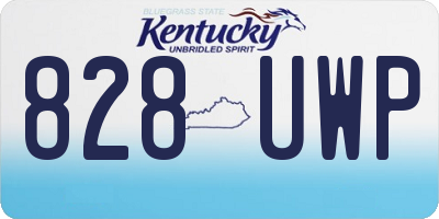 KY license plate 828UWP