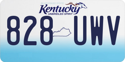 KY license plate 828UWV