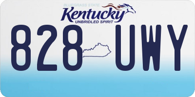 KY license plate 828UWY