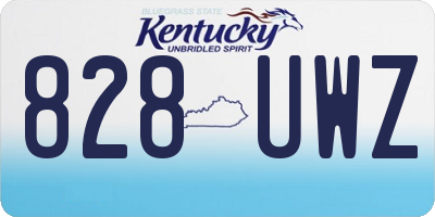 KY license plate 828UWZ