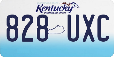 KY license plate 828UXC