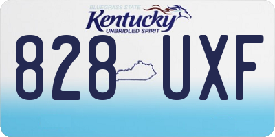 KY license plate 828UXF